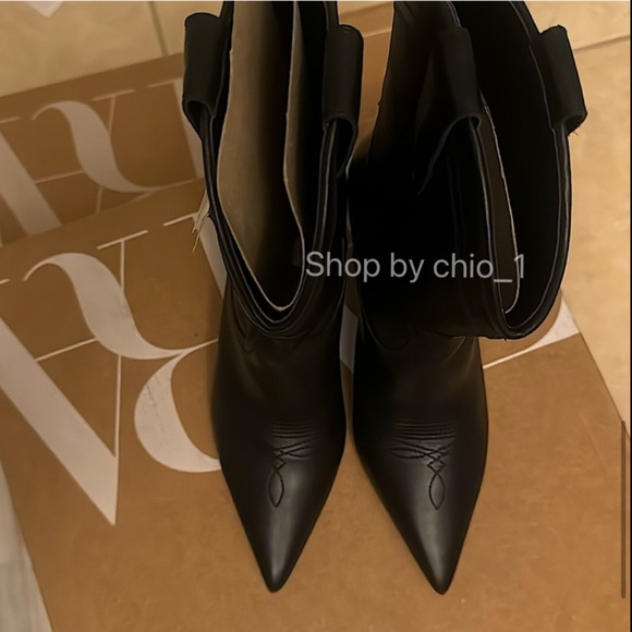 ZARA LEATHER COWBOY HEELED ANKLE BOOTS style leather bloggers favorite - Picture 11 of 12